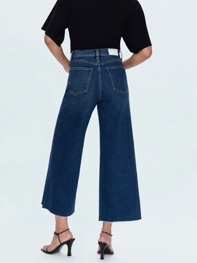 pistola Wide-Leg High-Rise Jeans in Dark Blue